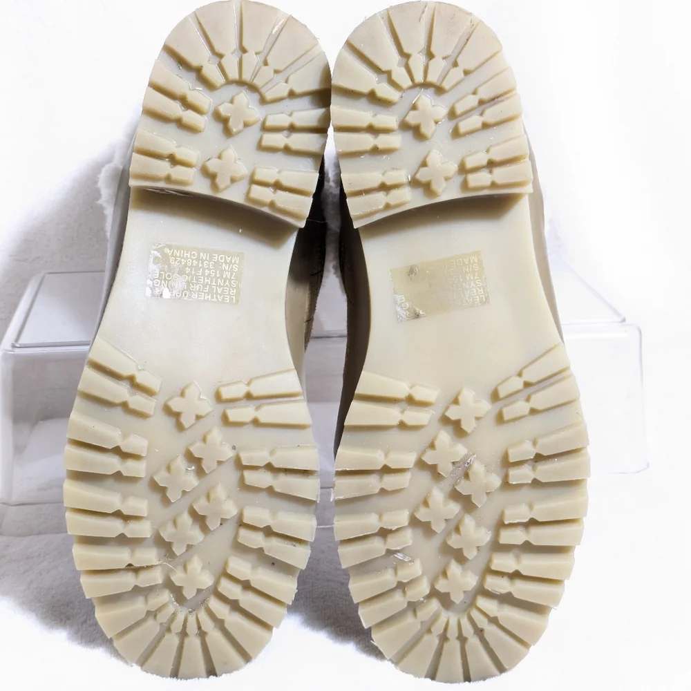 Tory Burch Boughton Shearling Bootie in Havana Tan Suede Warm Winter‎ 7M